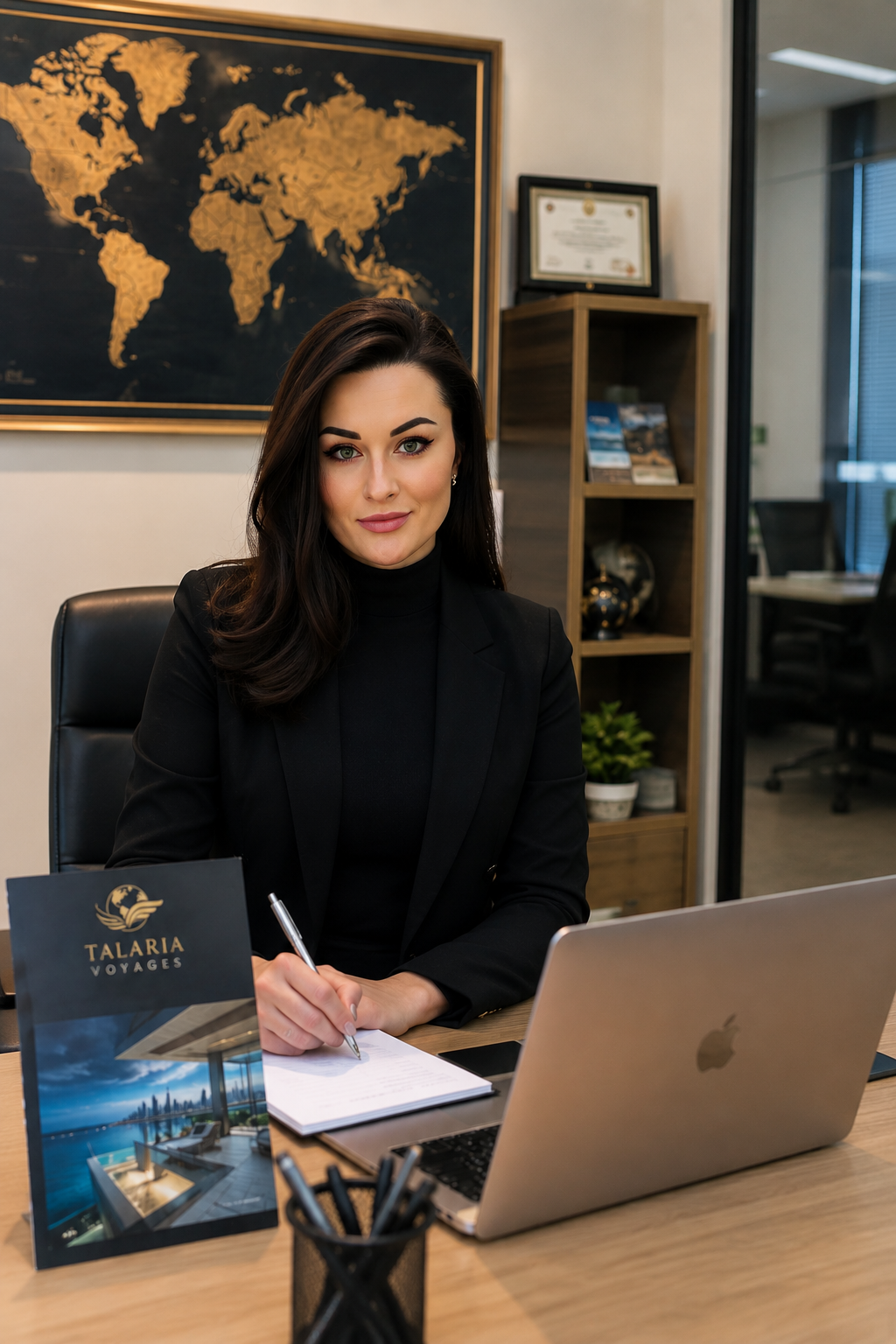 Talaria Voyages travel advisor preparing a personalized itinerary